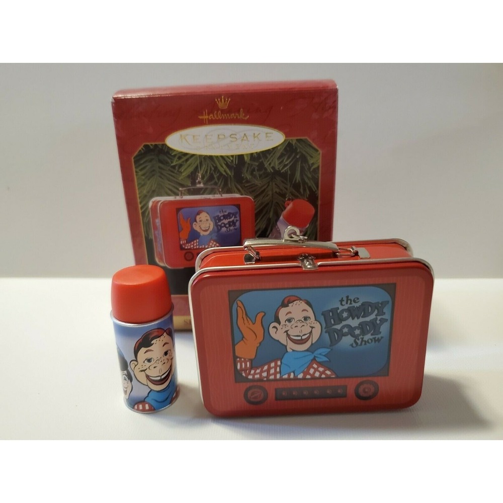 Vtg 1999 Hallmark Keepsake Ornament Howdy Doody Lunch Box & Thermos 06519 NIB